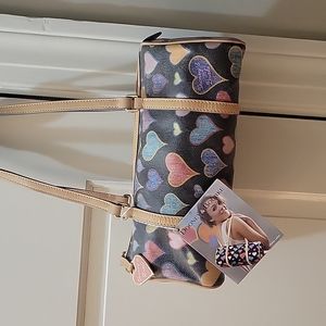 Dooney Bourke heart barrel satchel
